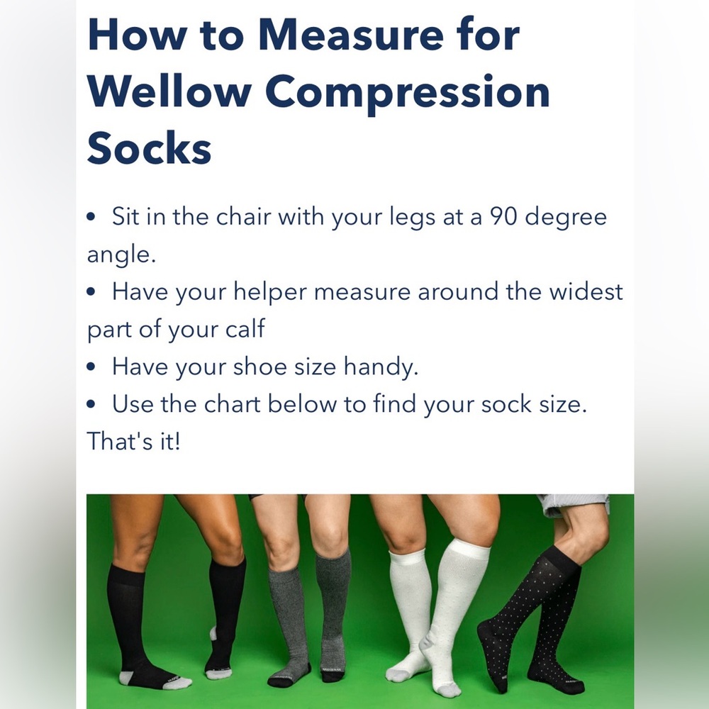 Wellow Compression Knee Socks NWT
Size XL Wide Calf - Picture 5 of 7